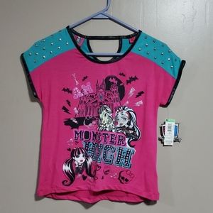 🆕️ Monster High Girls Top NWT Sz L 10/12